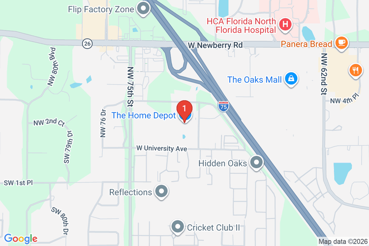 Map showing HOME DEPOT #0270 location