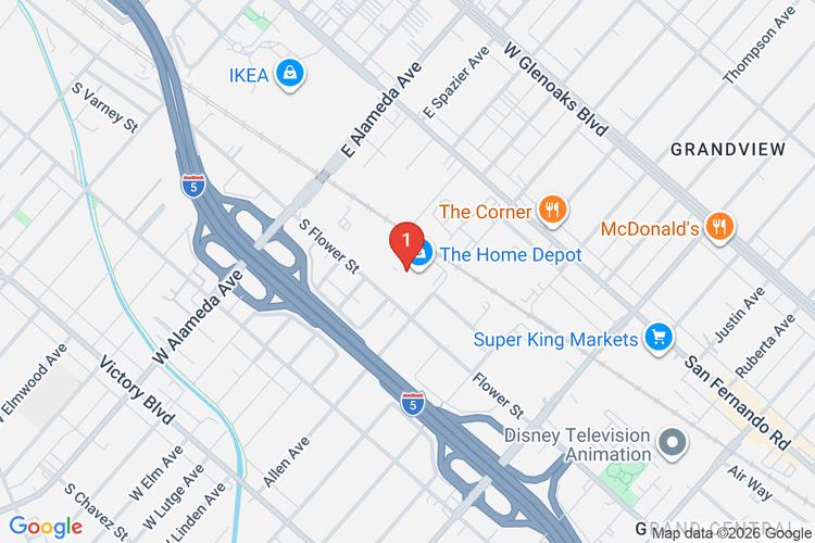 Map showing HOME DEPOT #6654 location