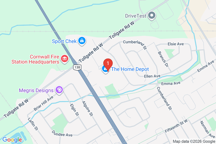 Map showing HOME DEPOT CAN #7075 location