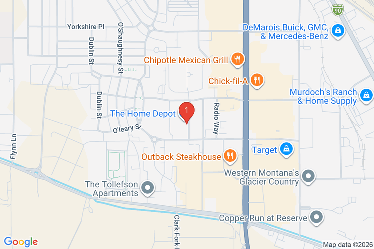 Map showing HOME DEPOT #3102 location