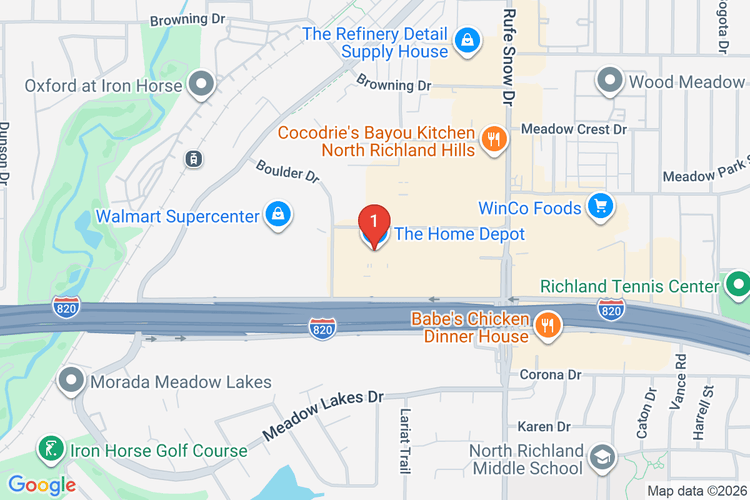 Map showing HOME DEPOT #0540 location