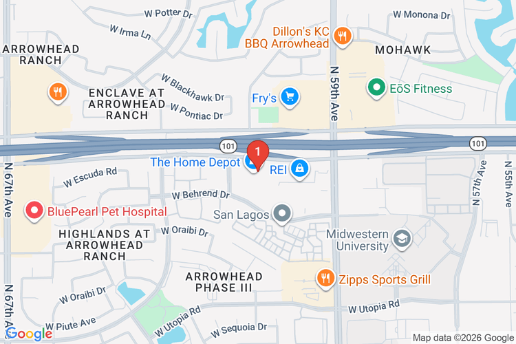 Map showing HOME DEPOT #0475 location
