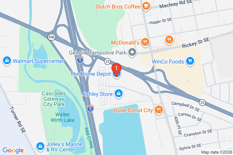 Map showing HOME DEPOT #4006 location