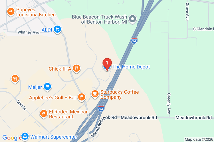 Map showing HOME DEPOT #2768 location