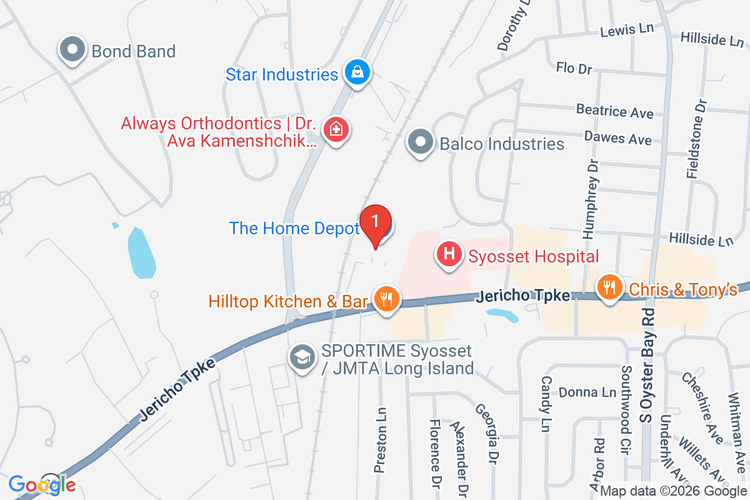 Map showing HOME DEPOT #8466 location