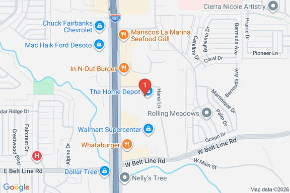 Map showing HOME DEPOT #8976 location
