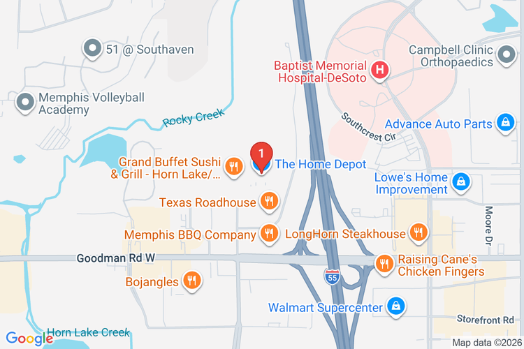 Map showing HOME DEPOT #2903 location
