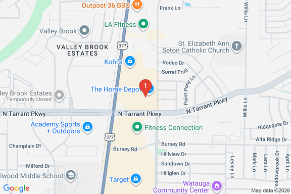 Map showing HOME DEPOT #6548 location