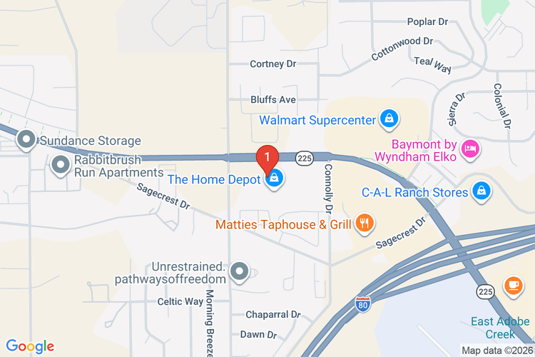Map showing HOME DEPOT #3320 location