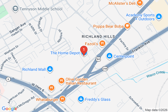 Map showing HOME DEPOT #6532 location
