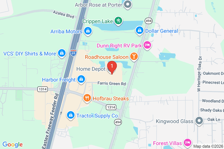 Map showing HOME DEPOT #6523 location