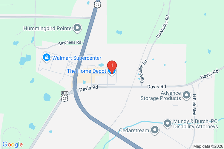 Map showing HOME DEPOT #6942 location