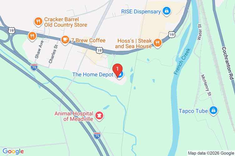 Map showing HOME DEPOT #4169 location
