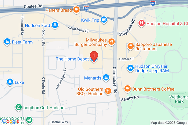 Map showing HOME DEPOT #4935 location