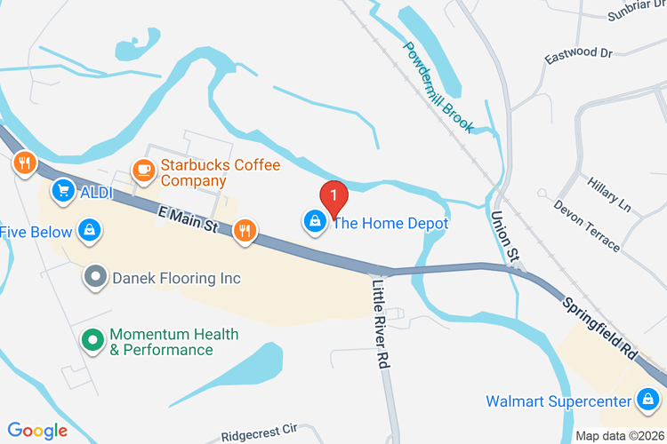 Map showing HOME DEPOT #8923 location