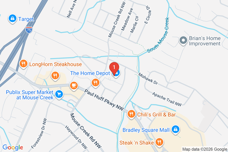 Map showing HOME DEPOT #0743 location