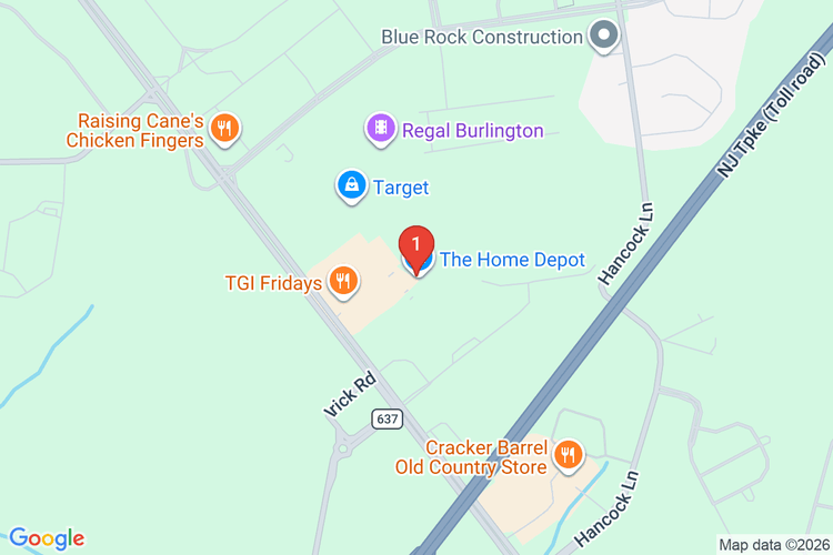 Map showing HOME DEPOT #0939 location