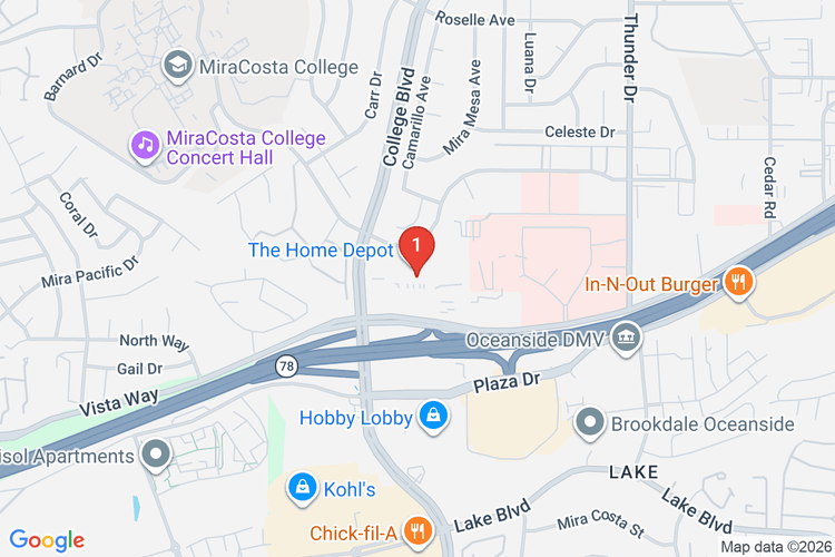 Map showing HOME DEPOT #0679 location
