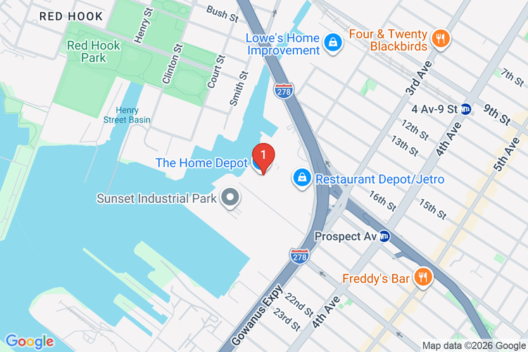 Map showing HOME DEPOT #1225 location