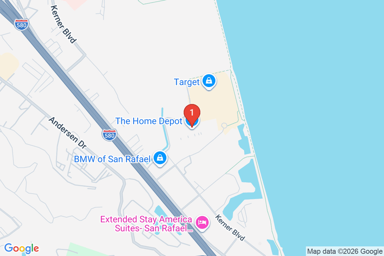 Map showing HOME DEPOT #0657 location