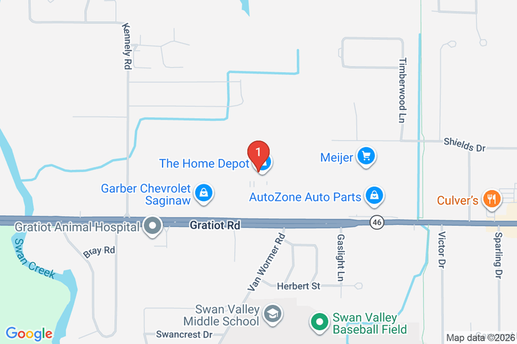 Map showing HOME DEPOT #2779 location