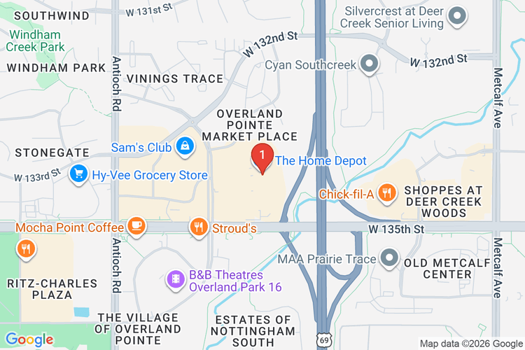 Map showing HOME DEPOT #2209 location