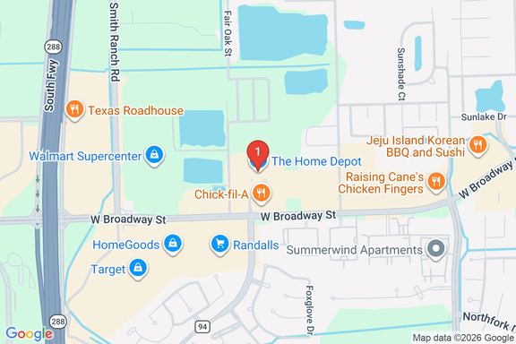 Map showing HOME DEPOT #6567 location