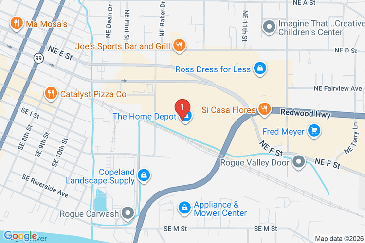 Map showing HOME DEPOT #4034 location