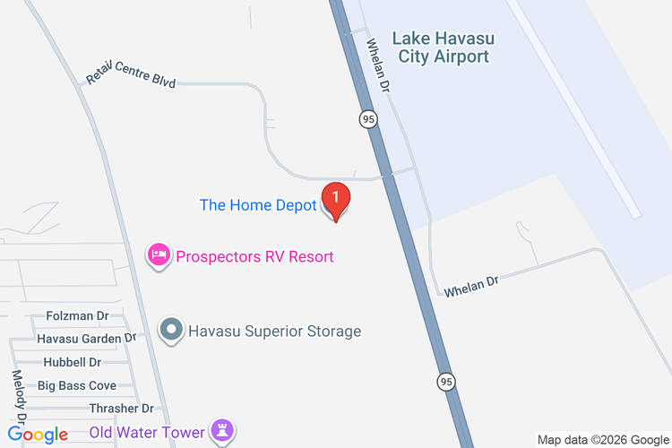 Map showing HOME DEPOT #0403 location