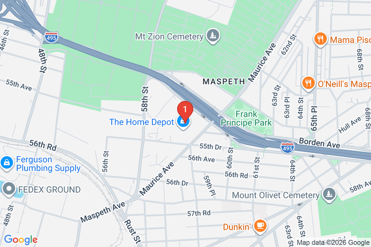 Map showing HOME DEPOT #6120 location