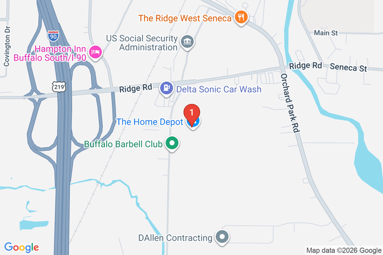 Map showing HOME DEPOT #1231 location