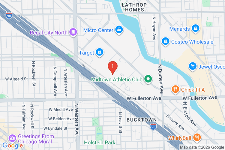 Map showing HOME DEPOT #1961 location