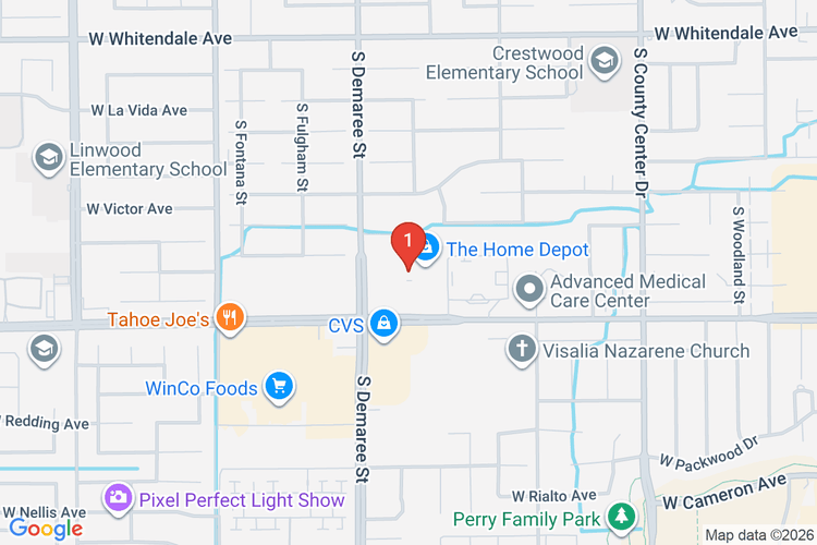 Map showing HOME DEPOT #6615 location
