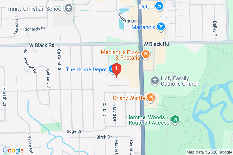 Map showing HOME DEPOT #6925 location