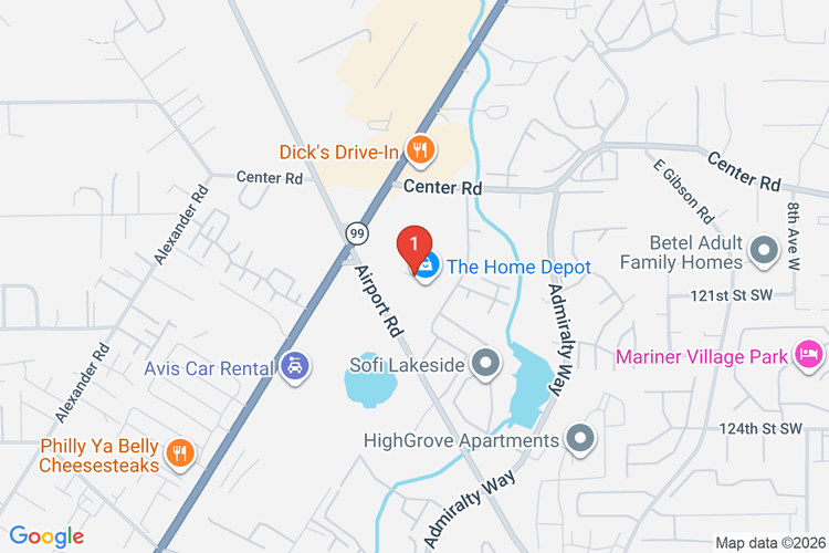 Map showing HOME DEPOT #4713 location