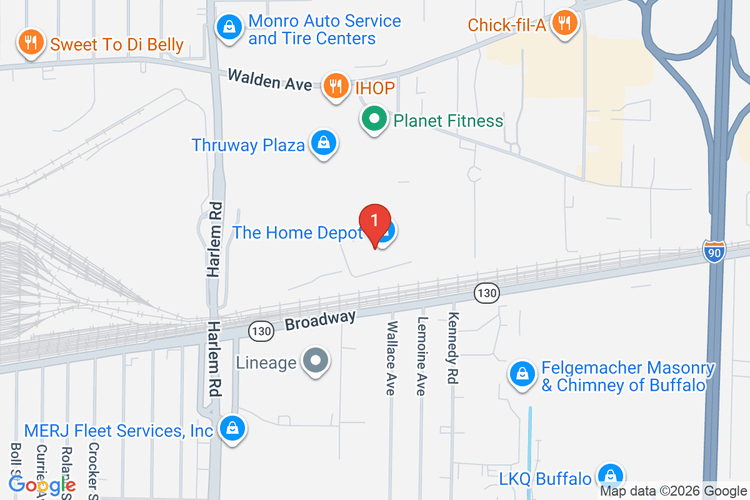 Map showing HOME DEPOT #1228 location