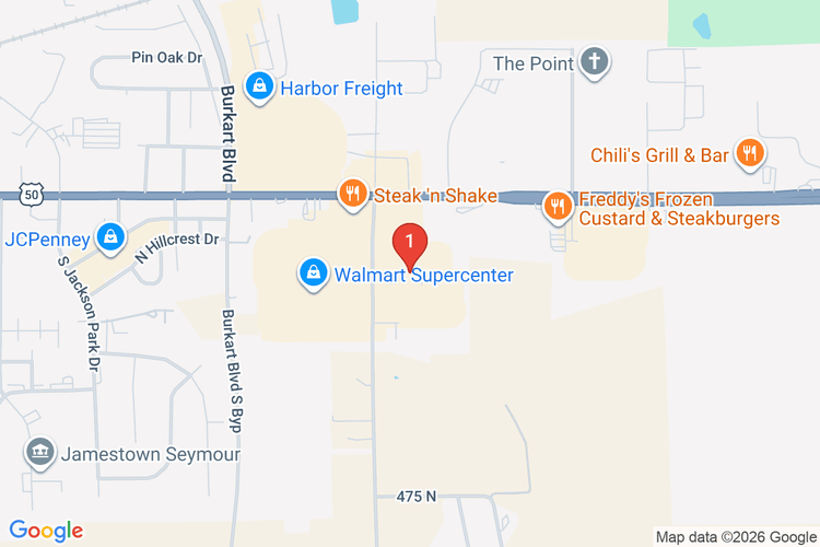 Map showing HOME DEPOT #2021 location