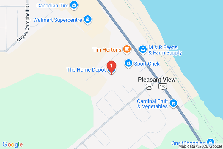 Map showing HOME DEPOT CAN #7242 location