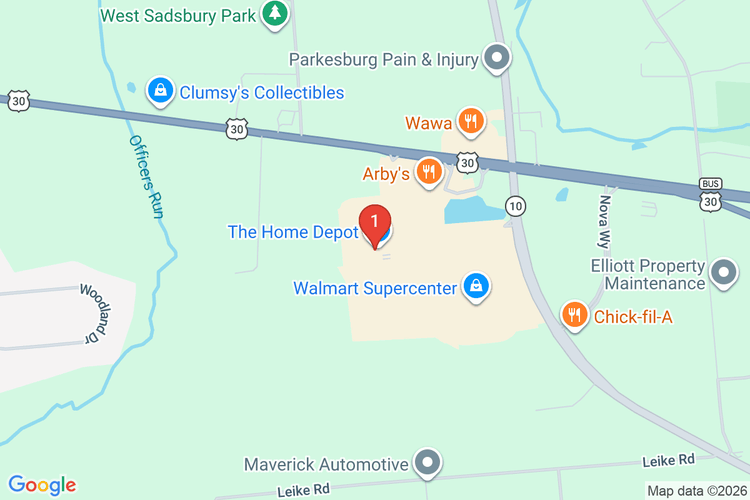 Map showing HOME DEPOT #8955 location