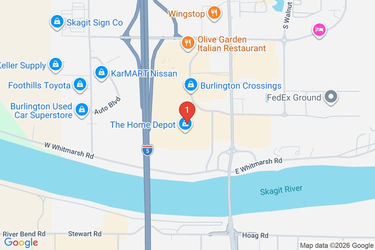 Map showing HOME DEPOT #8561 location
