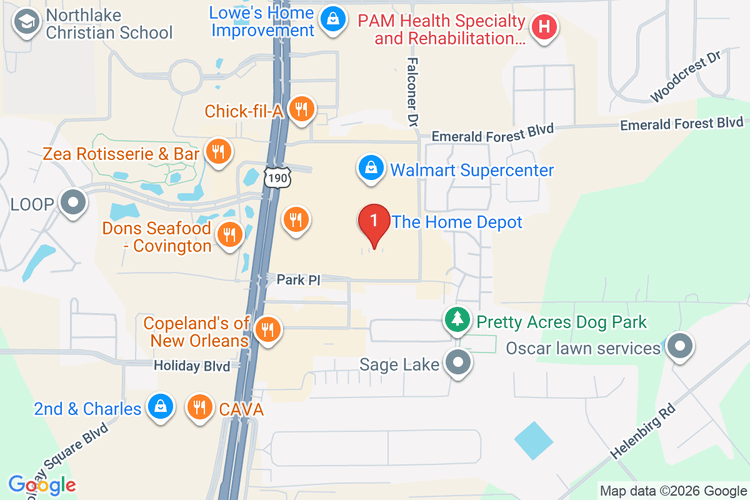 Map showing HOME DEPOT #0358 location