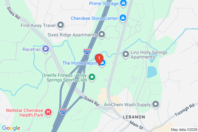 Map showing HOME DEPOT #6943 location