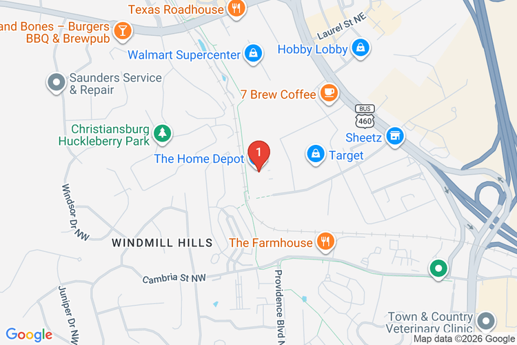 Map showing HOME DEPOT #4634 location