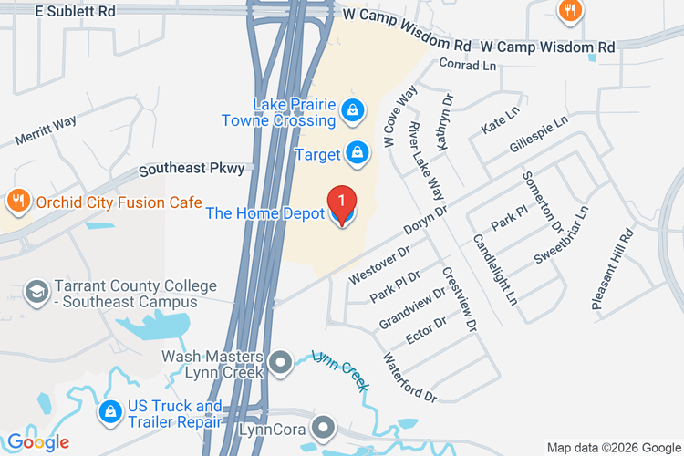 Map showing HOME DEPOT #8517 location