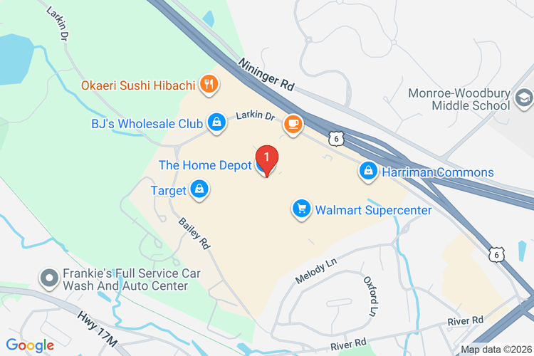 Map showing HOME DEPOT #1284 location