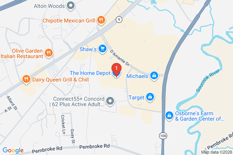 Map showing HOME DEPOT #3485 location