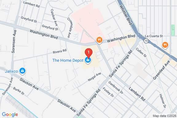 Map showing HOME DEPOT #6684 location