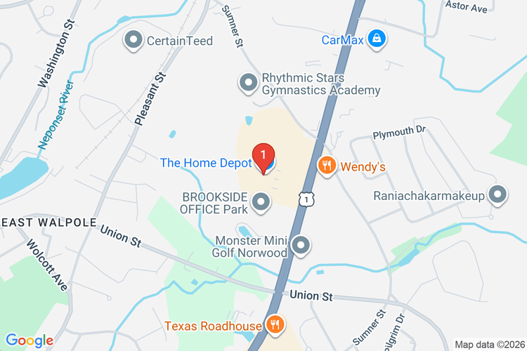 Map showing HOME DEPOT #2681 location