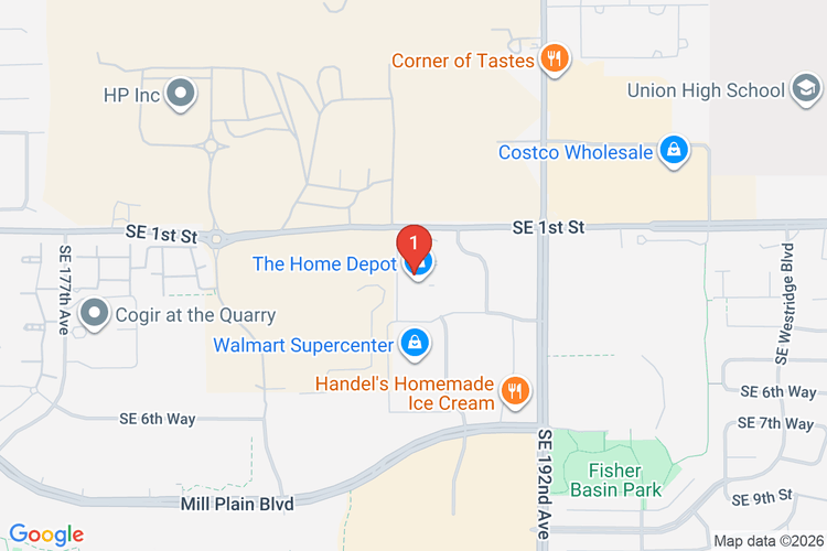 Map showing HOME DEPOT #4738 location