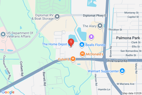 Map showing HOME DEPOT #0268 location